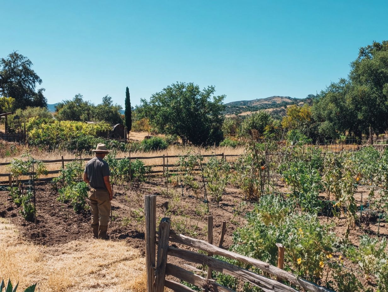 2. How can I incorporate edible plants into my garden in a drought area?