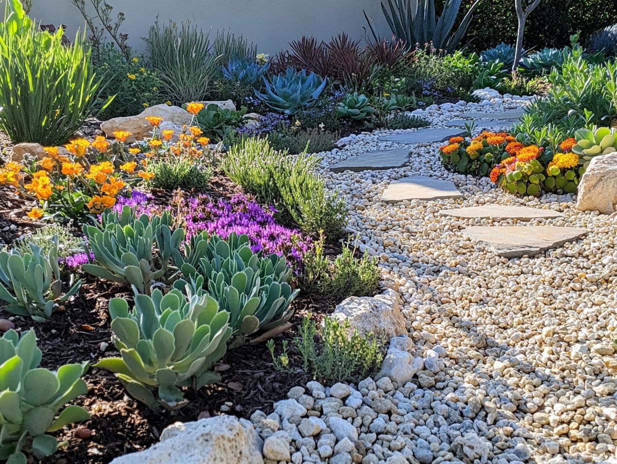 Innovative techniques for drought landscaping, including xeriscaping and drought-tolerant plants.