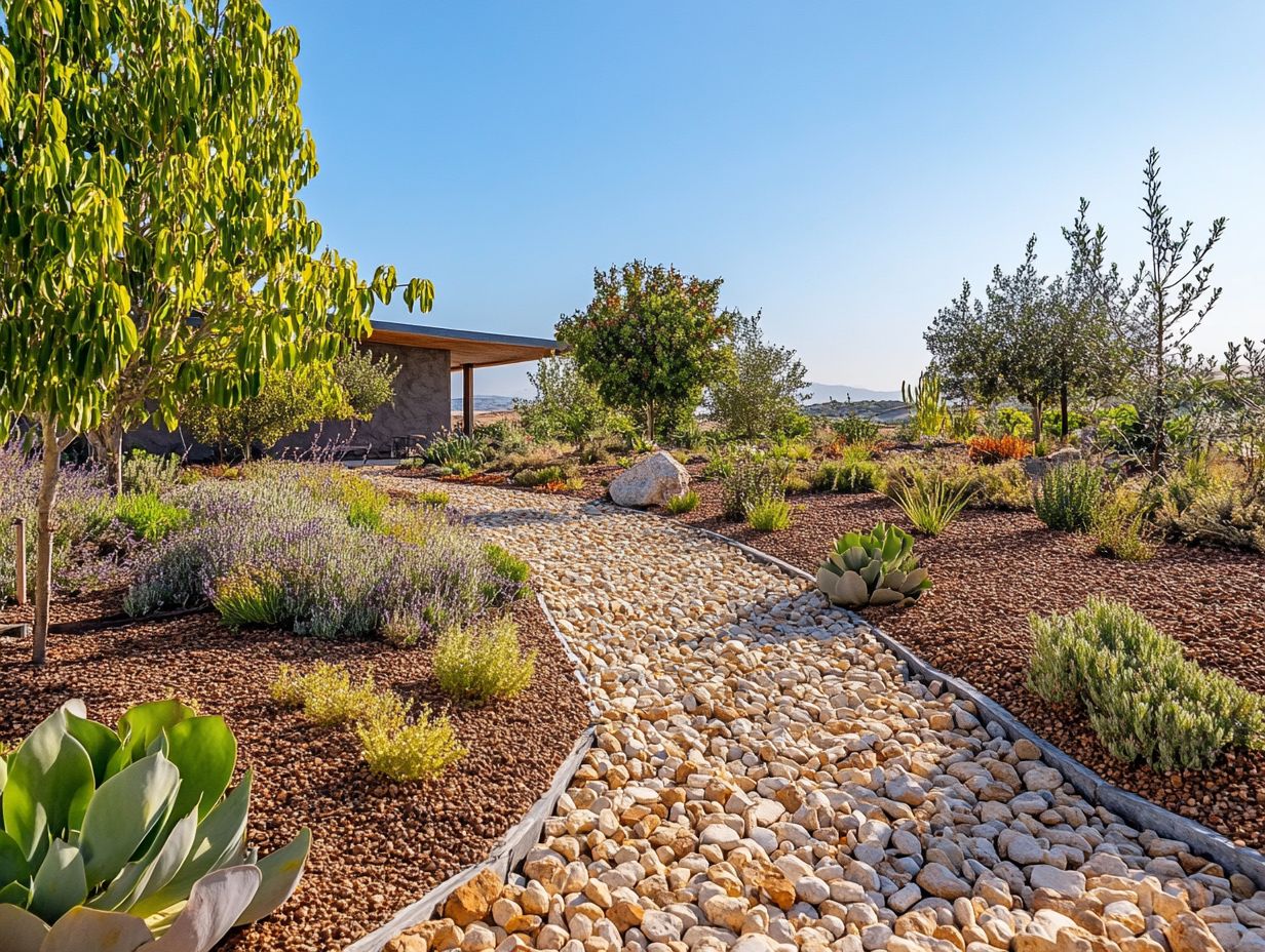 What is a minimalist drought-resistant garden?