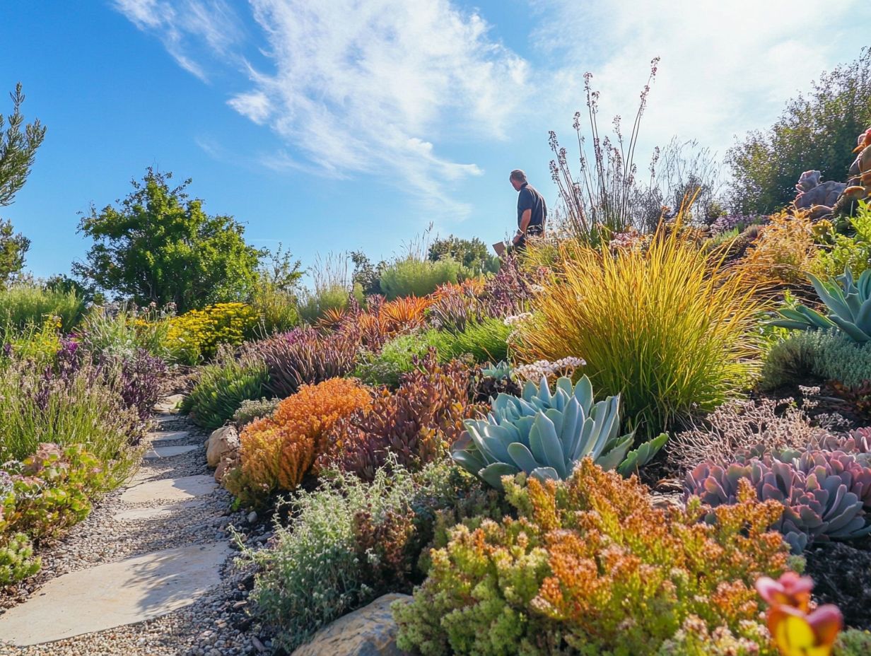 An infographic showcasing frequently asked questions about organic treatments for drought-resistant gardens.