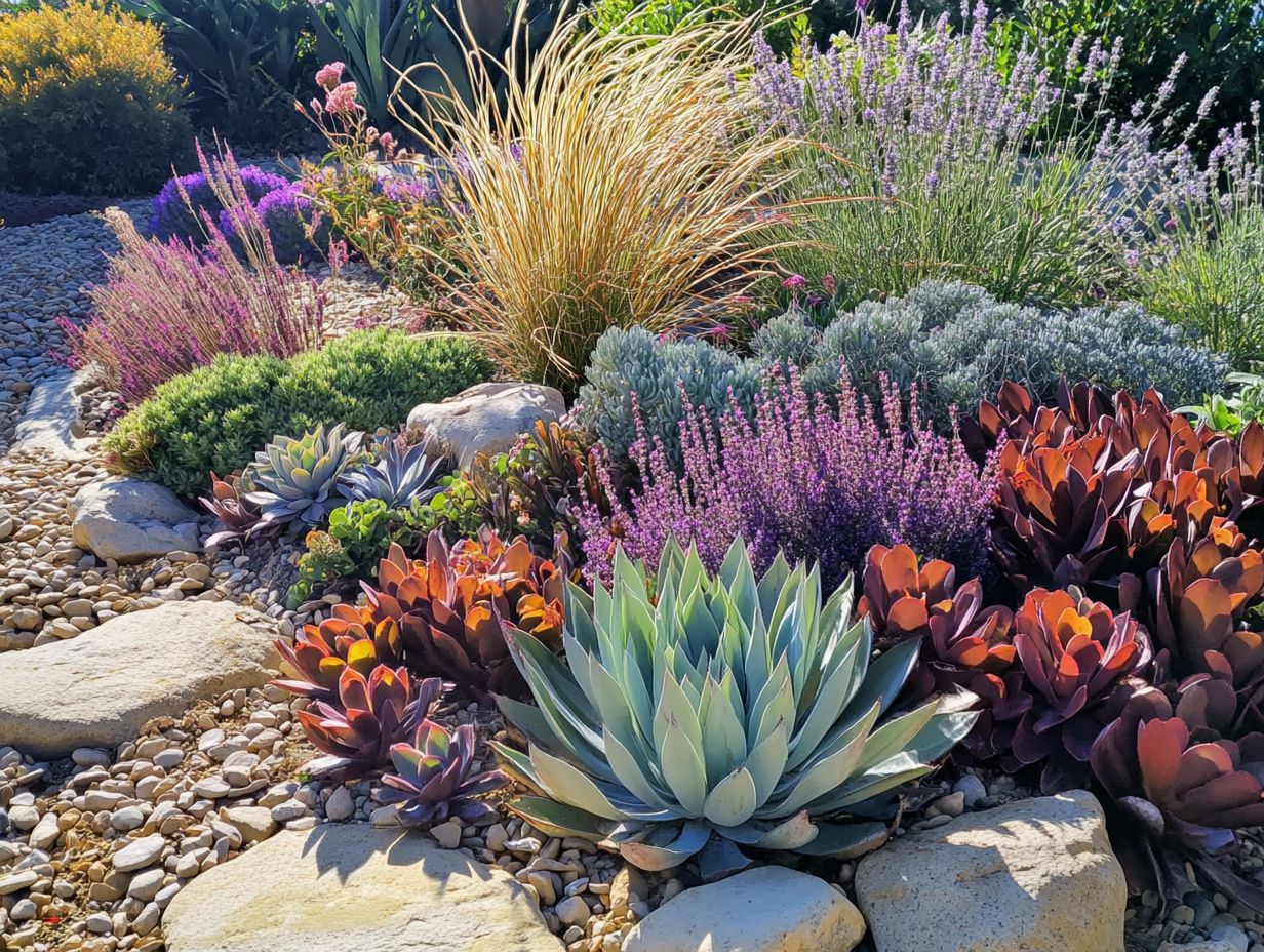 Image illustrating key takeaways for drought-tolerant gardening