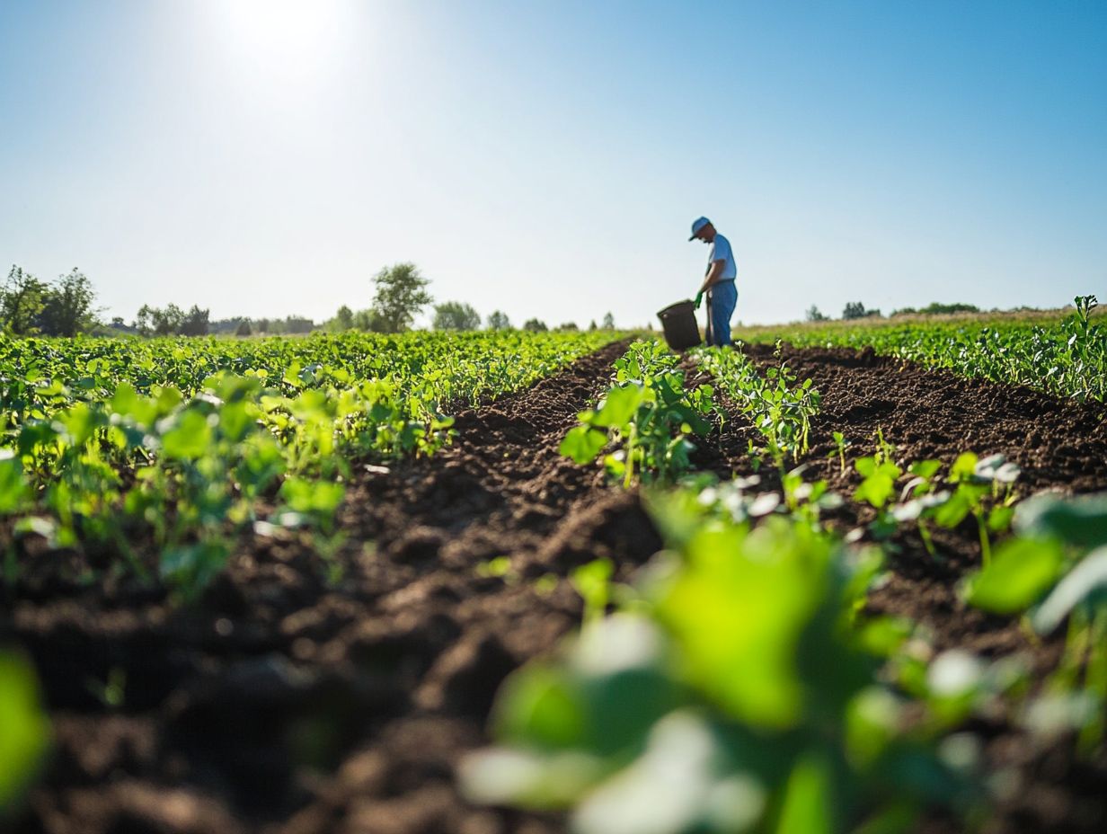 A farmer conducting soil fertility testing to improve crop yields