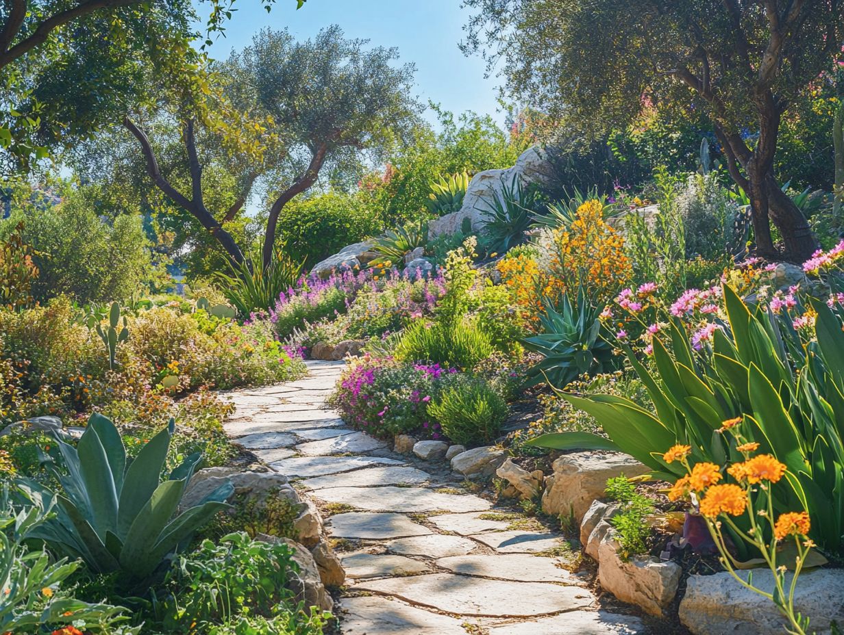 Example of Low Maintenance Garden with Drought-Resistant Plants