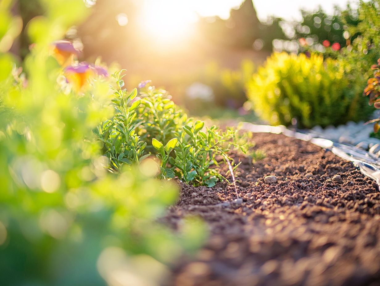 Infographic showing benefits of drip irrigation in drought gardens