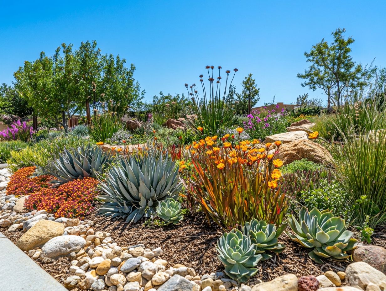 Landscape featuring drought-resistant plants to illustrate financial benefits