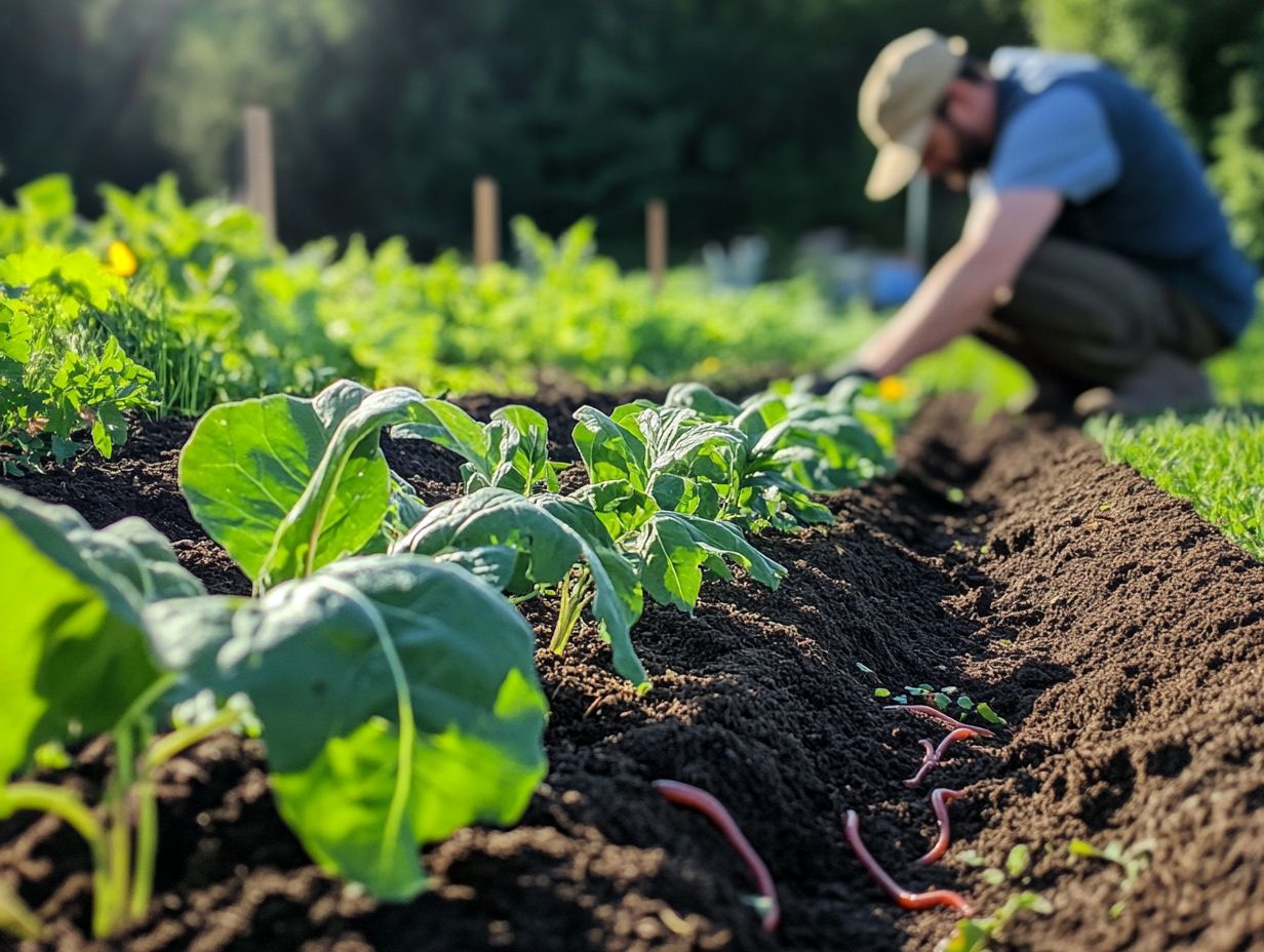 Visual representation of no-till gardening benefits