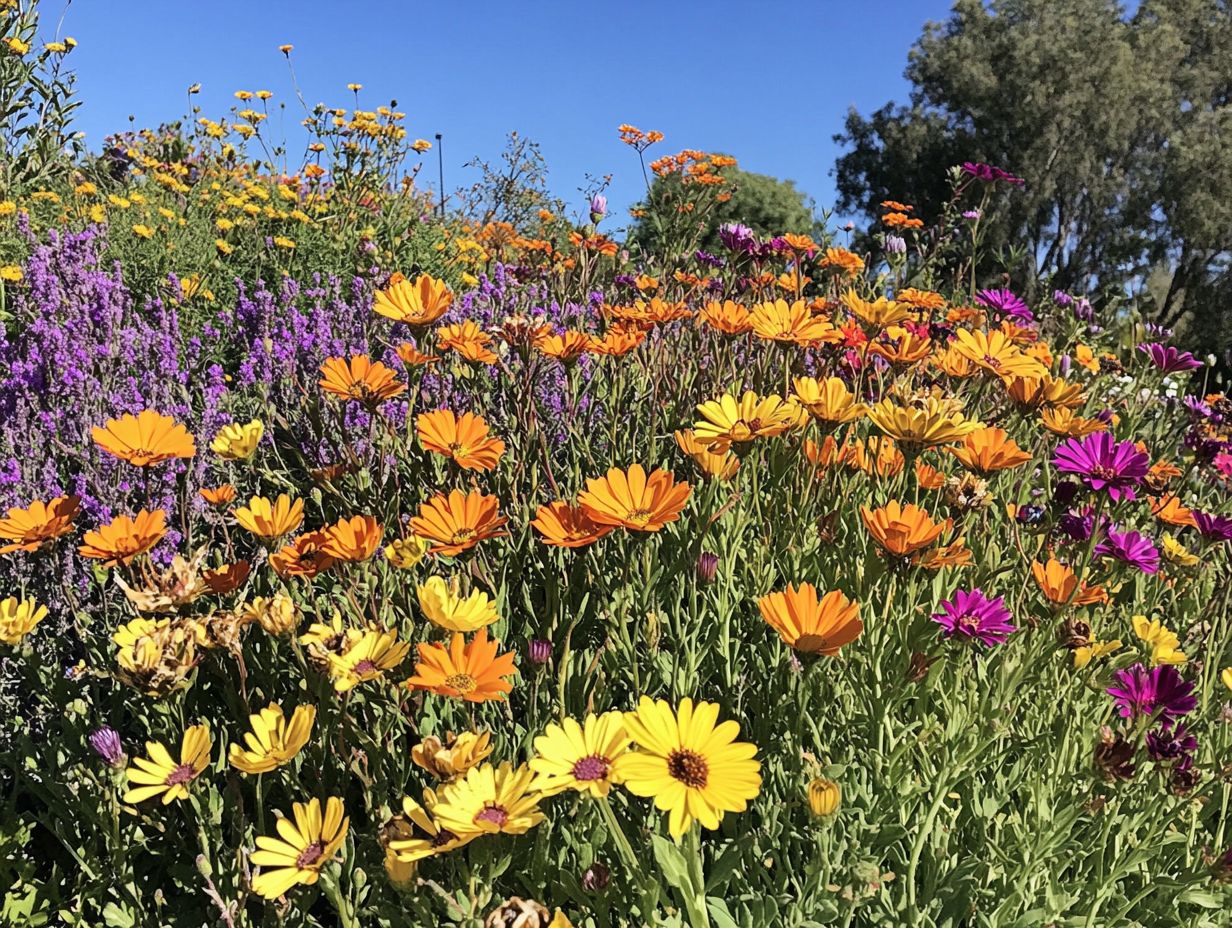 Petunias in vibrant colors