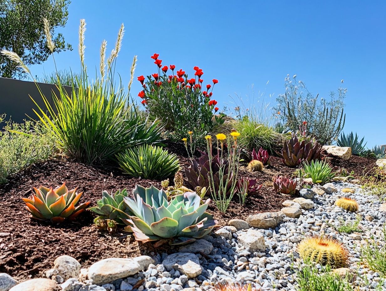 Visual representation of key takeaways for drought-resistant gardening