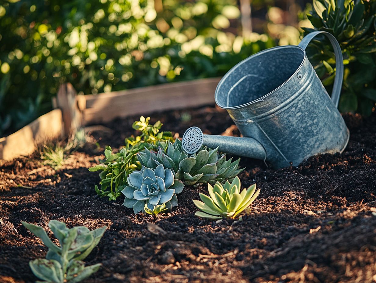 A vibrant garden showcasing the benefits of organic matter during drought