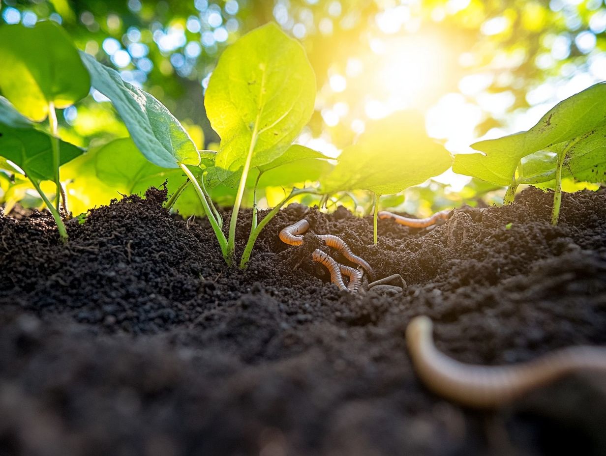 A detailed graphic depicting the role of organic matter in soil health