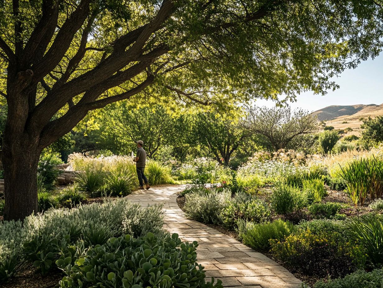 How does shade benefit plants in drought gardening?