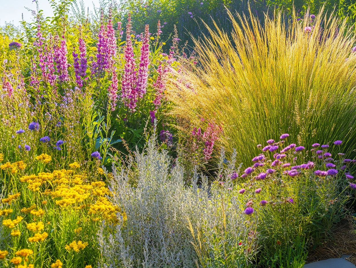 An image showing various types of gardens that can incorporate native grasses.