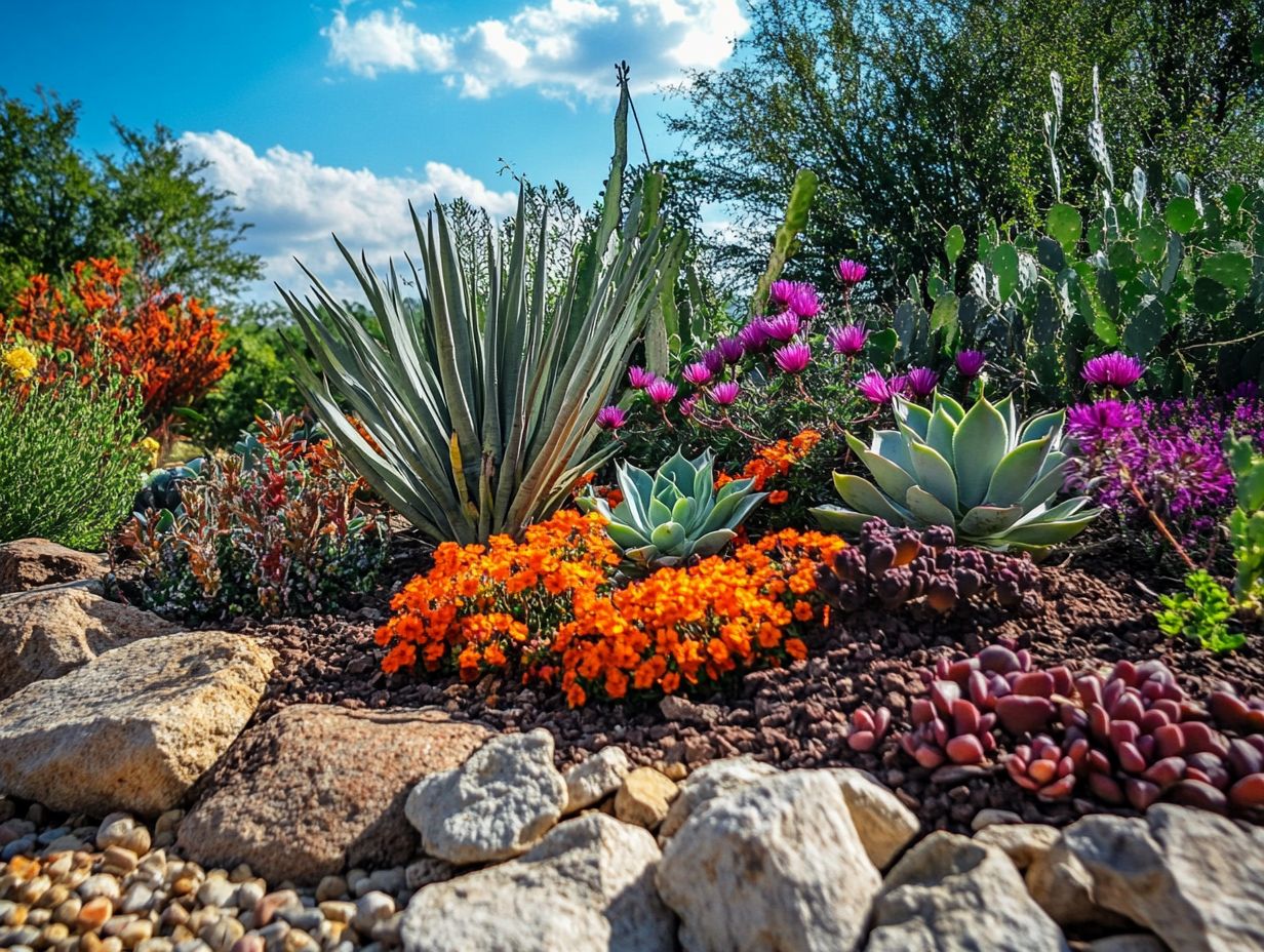 A guide showcasing drought-resistant plants and their care tips