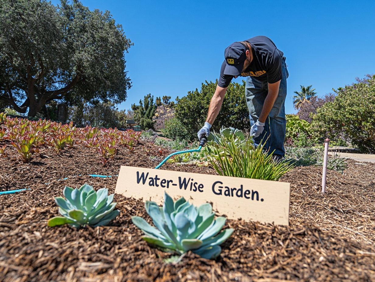 A vibrant drought-resistant garden showcasing diverse plants.