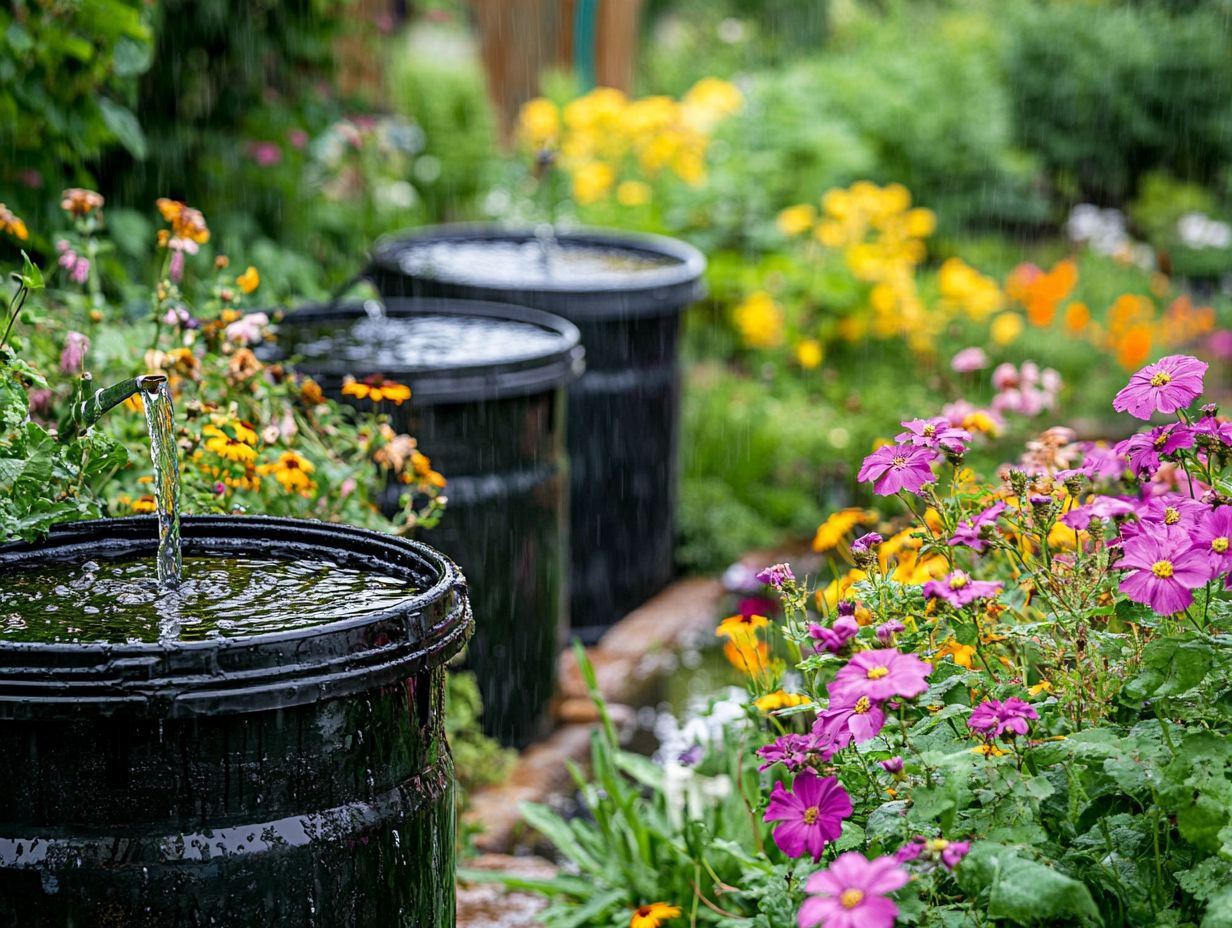 Image of key takeaways for using rain barrels