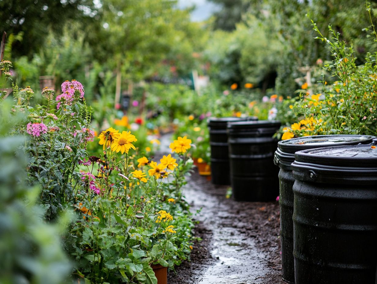 Setting up a rain barrel for drought gardening