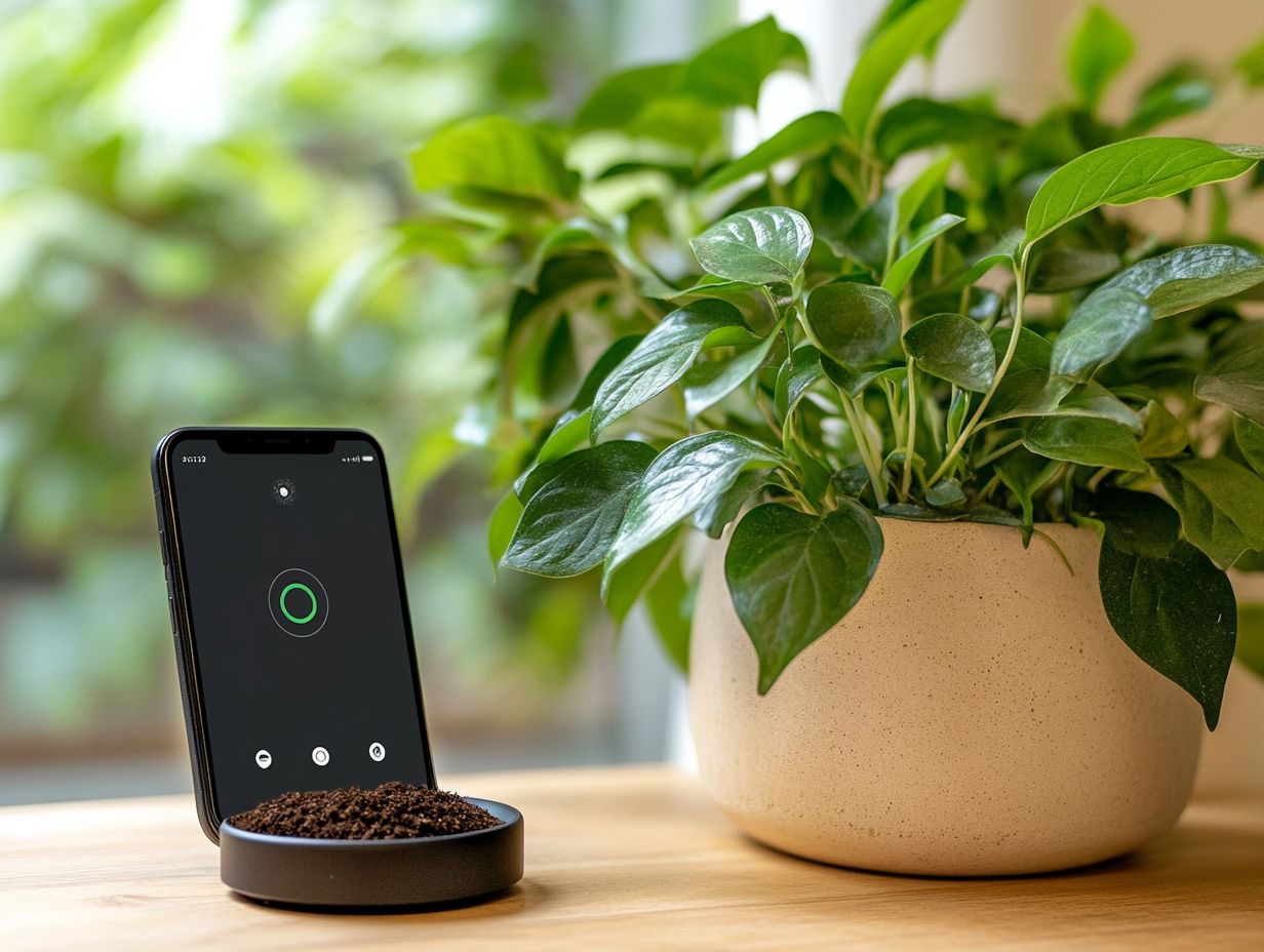 Image illustrating smart plant care technology in use