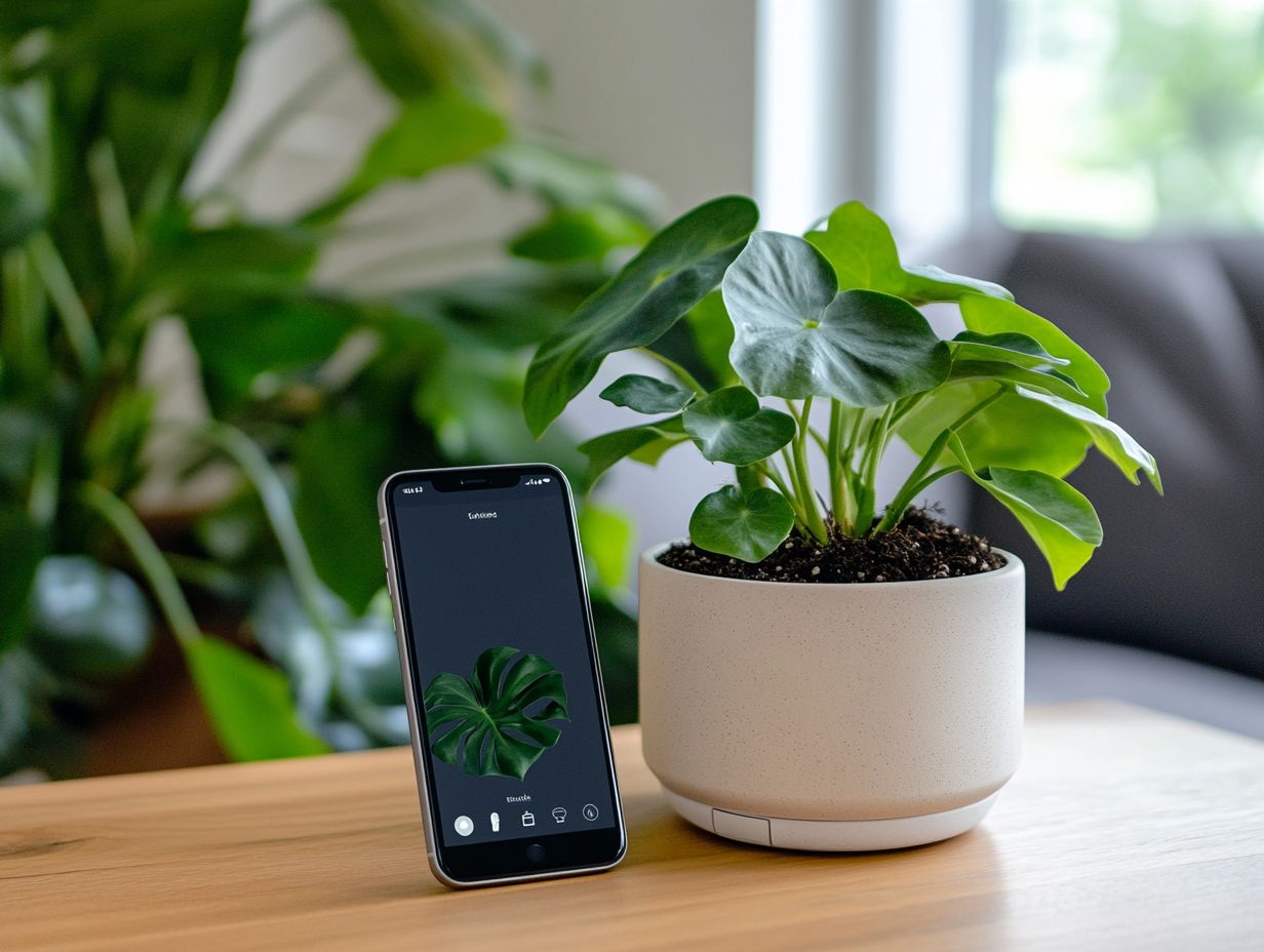 Illustration of key benefits of smart plant care technology