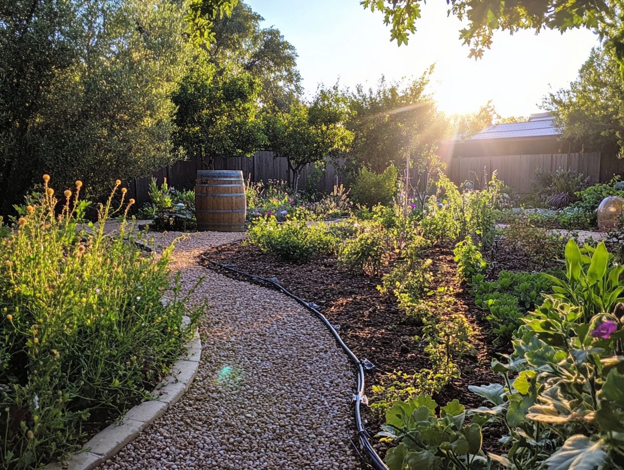 How does using mulch help save water in a drought?