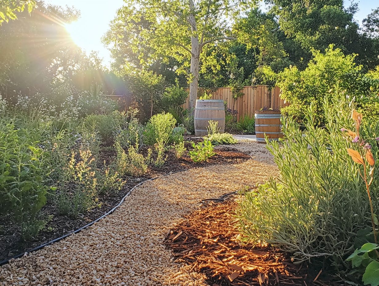 Illustration of Various Water-Saving Gardening Techniques