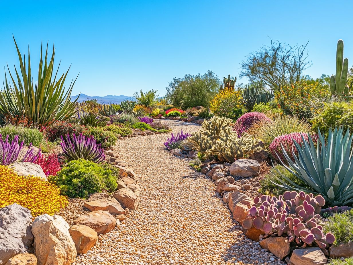 Visual representation of xeriscaping benefits on water bills.