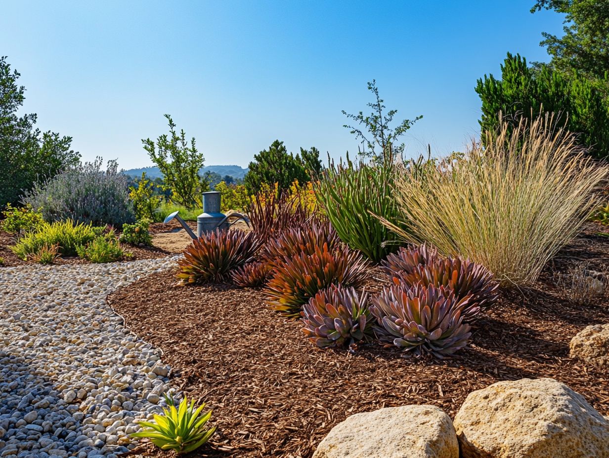 A beautiful drought garden showcasing native plants