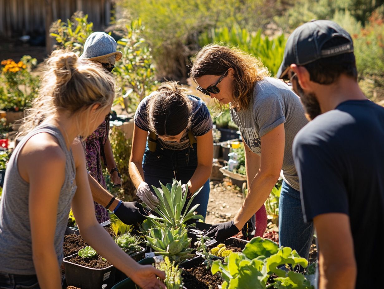 Infographic summarizing key takeaways about drought gardening