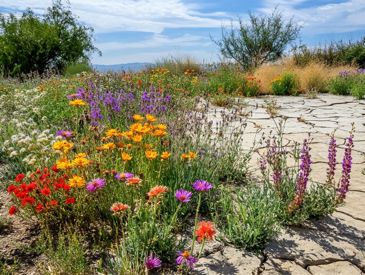 Infographic of Key Takeaways About Native Plants in Drought Areas