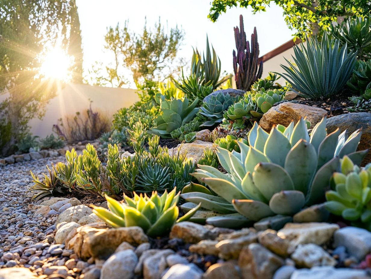 Image showing drought-resistant plants in a garden