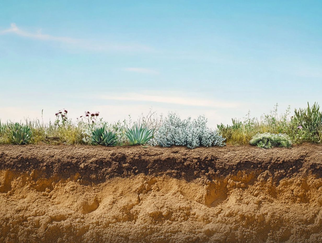 Illustration showing the relationship between soil types and drought resistance