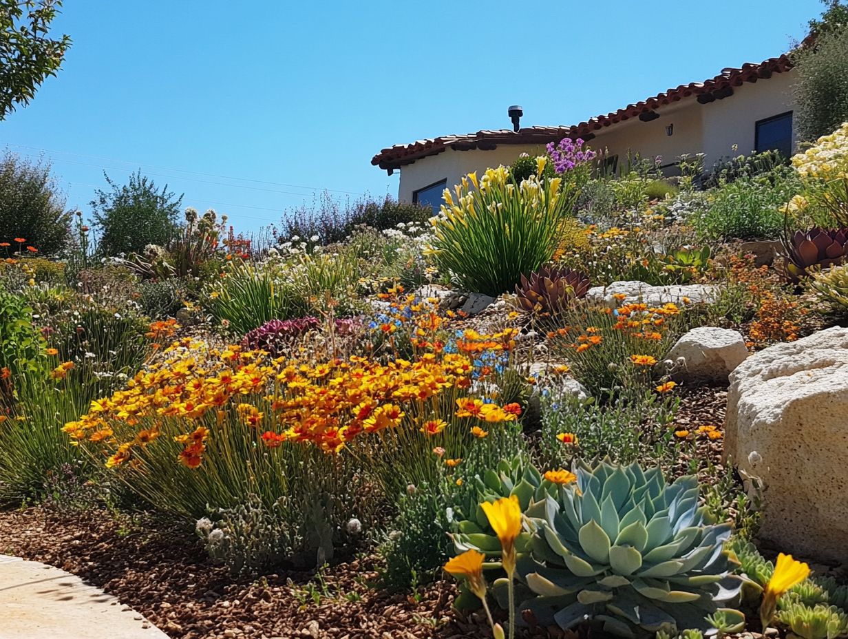 An example of vibrant drought-resistant plants in a garden