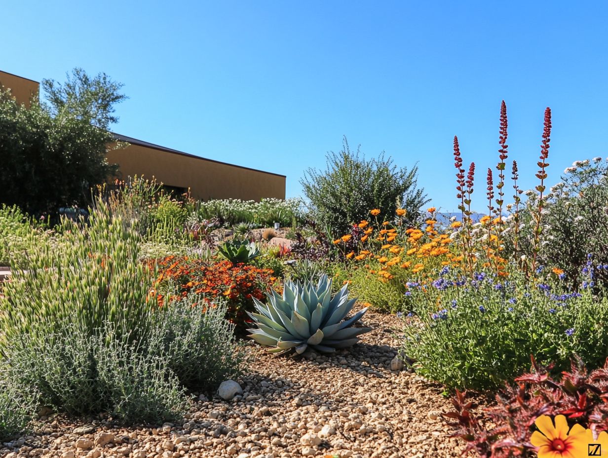 Beautiful array of drought-resistant plants showcased in a garden.