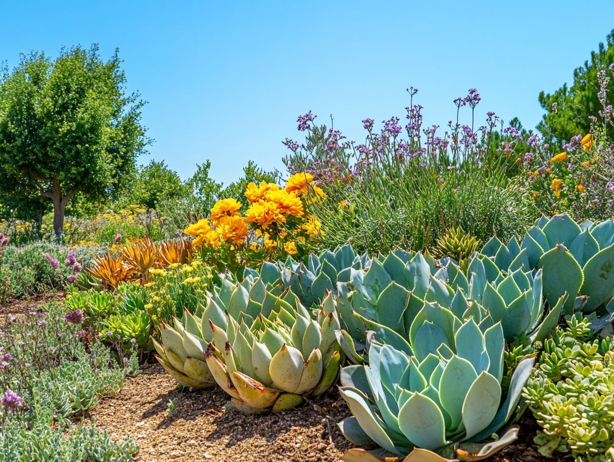 An example of vibrant drought-resistant plants in a garden